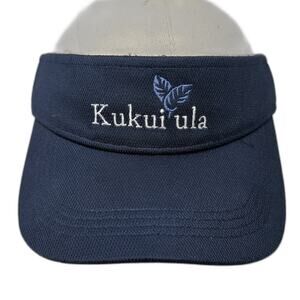 Kukui Ula Strapback Sun Visor Cap Blue OS Adjustable Embroidered Ahead Extreme
